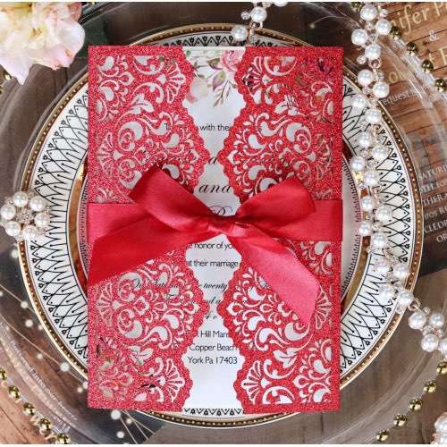 Glitter Invitation Card Marriage Invitation Party Invitations Holiday Greeting Card